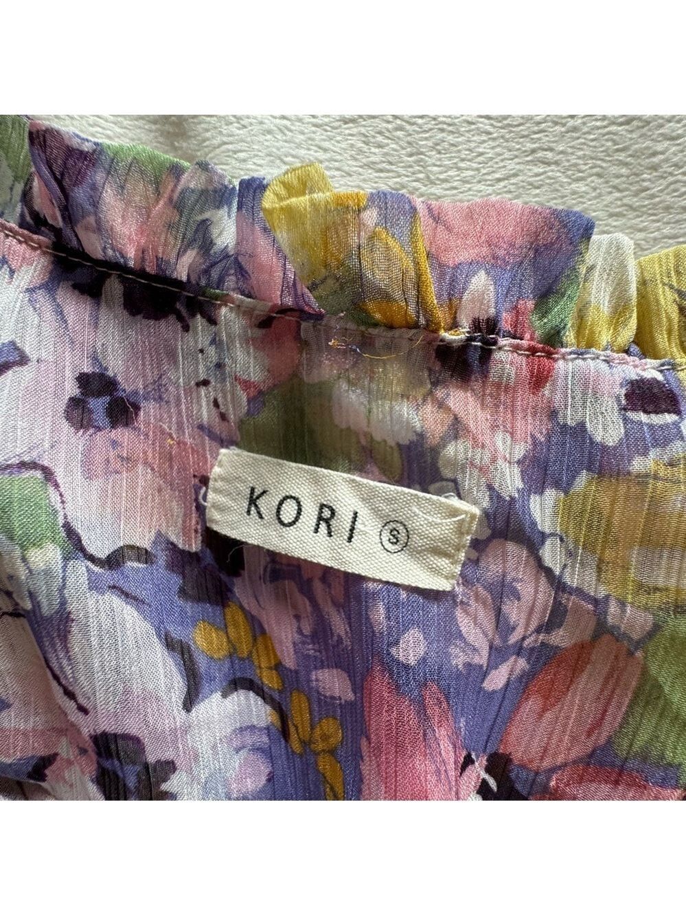 Kori Multicolor Floral Ruffle Blouse - Picture 4 of 8